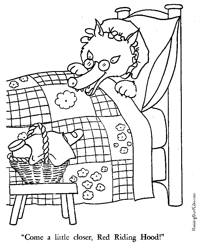free Little Red Riding Hood coloring page