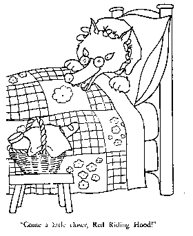 coloring pages of Red Riding Hood