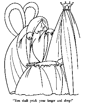 coloring pages of Sleeping Beauty