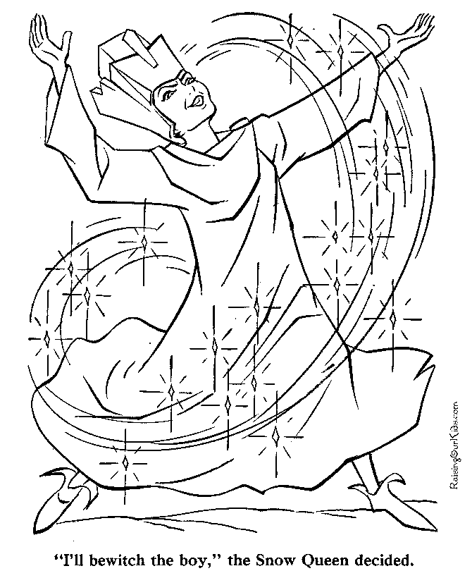 Bewitch the Boy Snow Queen coloring page