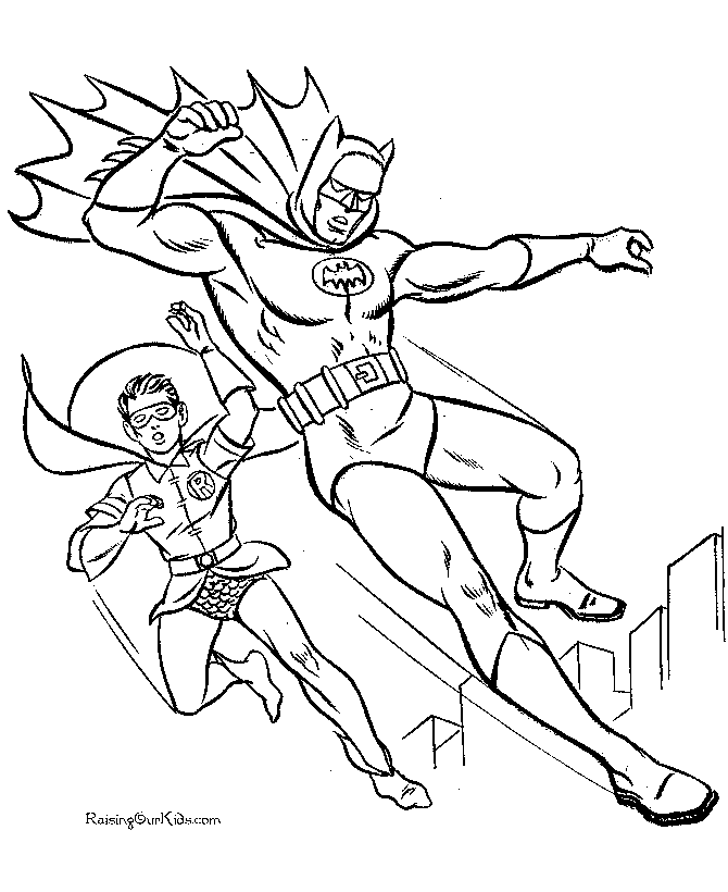 Free Super Hero coloring page