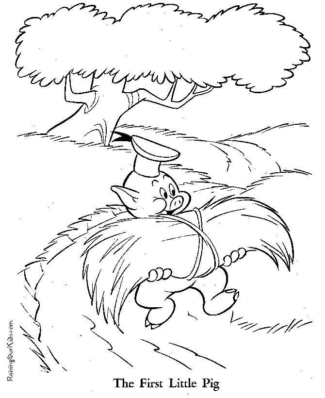 Three Little Pigs coloring page