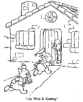 Three Little Pigs coloring page
