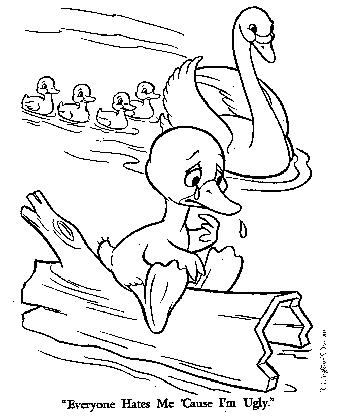 Ugly Duckling coloring pages