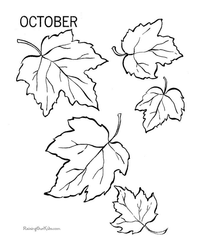 Autumn or Fall Coloring Page