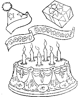 birthday coloring page