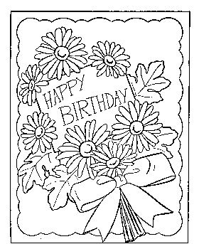 coloring pages of birthday