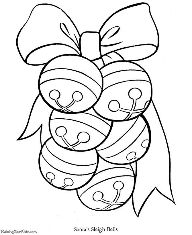 christmas bells coloring page