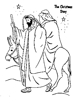 Christian Christmas coloring page