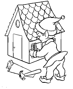 coloring pages Christmas Elves