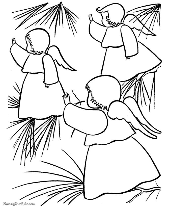 free Christmas angel ornament coloring page