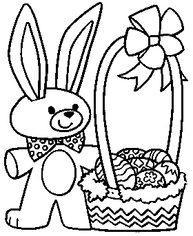 Coloring pages of Easter baskets