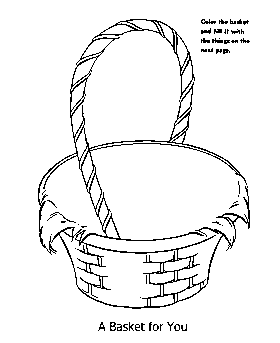 coloring page of Easter baskets