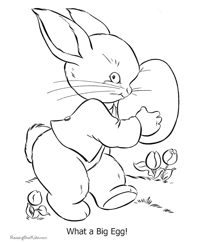 Easter bunny colouring sheets