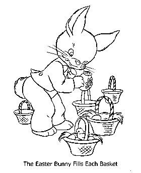 coloring page of Easter Bunny