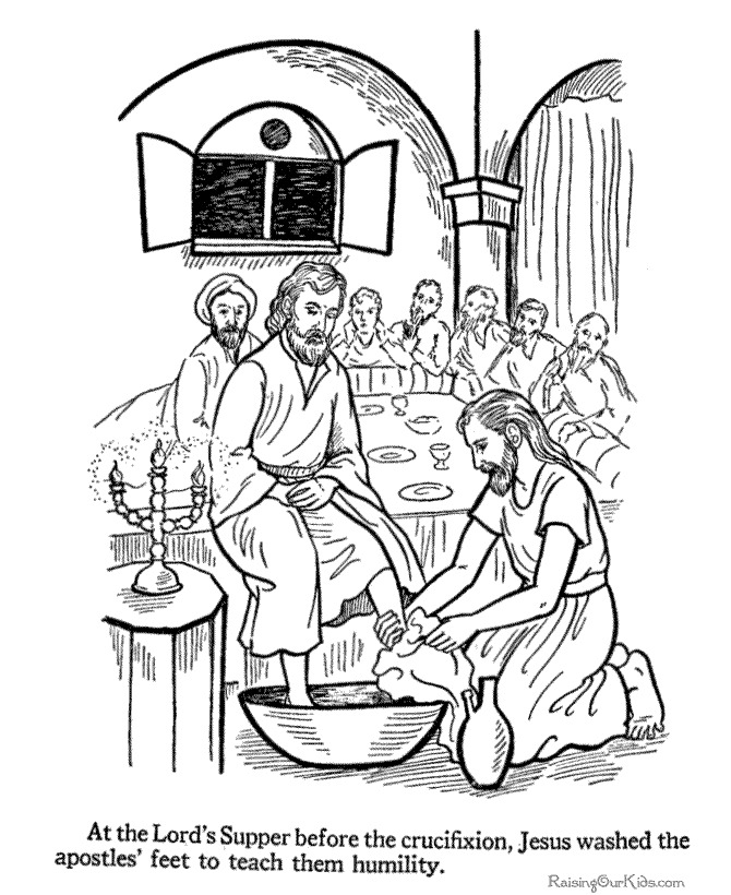 Christian Easter coloring page The Lord's Supper