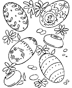 Easter Eggs coloring page