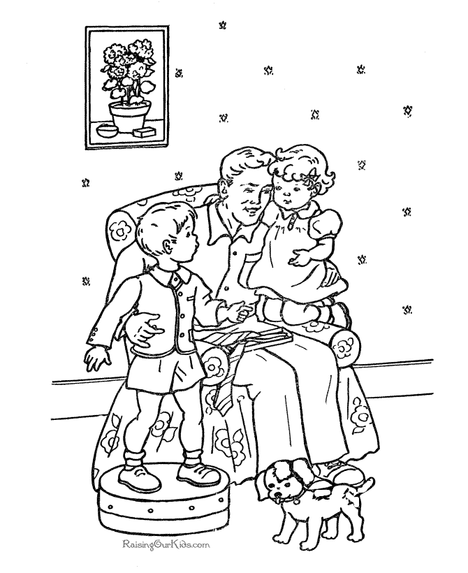 Kids Father´s Day coloring page