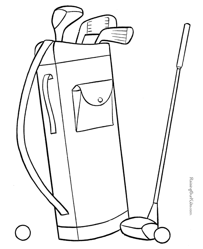 coloring page Father´s Day Golf Clubs