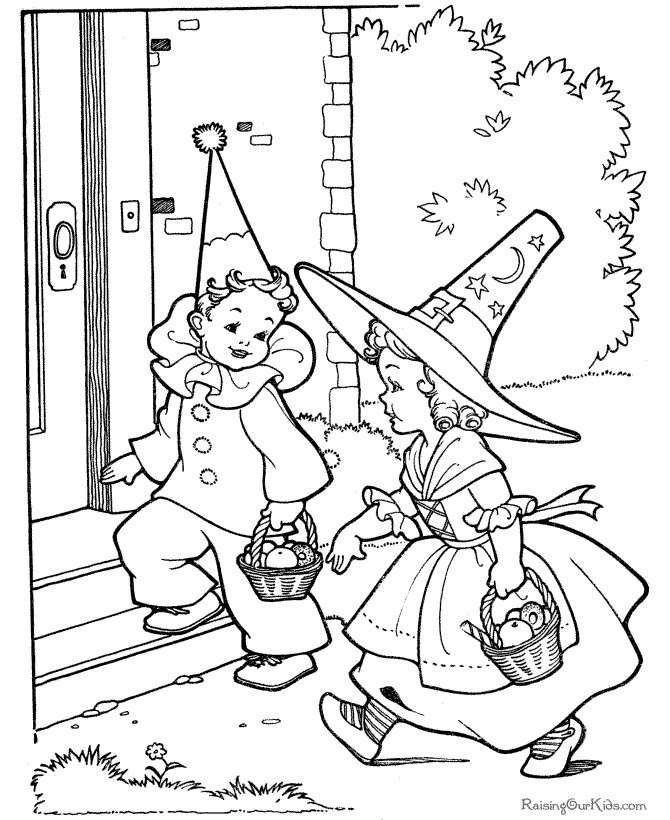 Printable Halloween costume coloring page