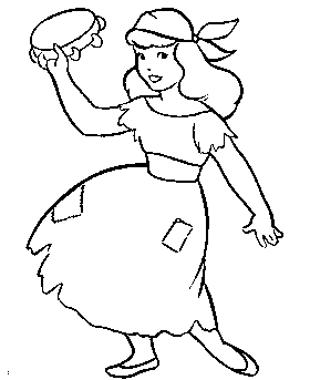 Halloween costume coloring page