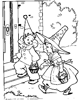 coloring page of Halloween costume