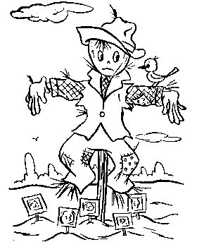 scarecrow coloring pages Halloween