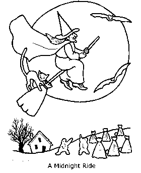 Scary Halloween coloring page
