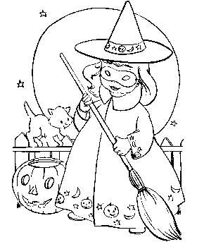 witch coloring pages Halloween