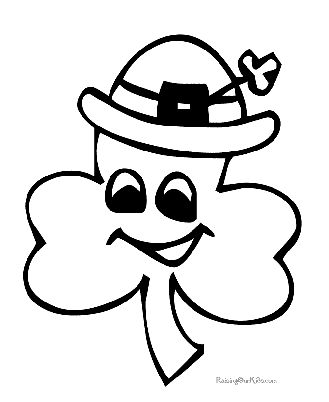 St Patrick's Day Preschool Coloring Page