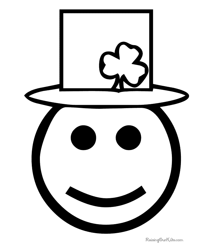 St Patrick's Day Preschool Coloring Page