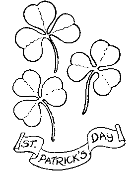 Coloring pages Shamrocks for St. Patrick´s Day