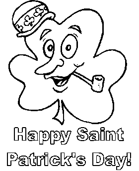 coloring page of Shamrocks St. Patrick´s Day