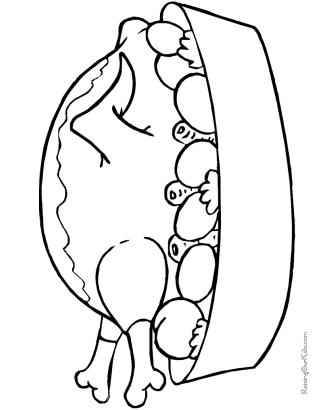 Thanksgiving Dinner Coloring Page
