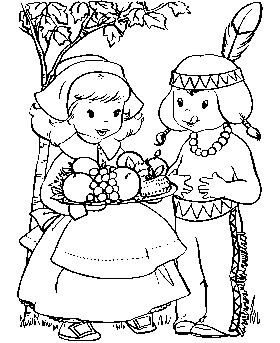 Thanksgiving Dinner coloring pages