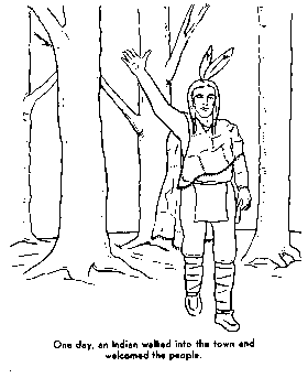 First Thanksgiving coloring page