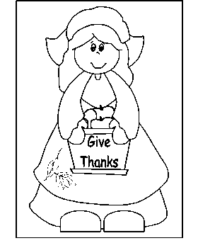 Coloring pages of Thanksgiving Kids