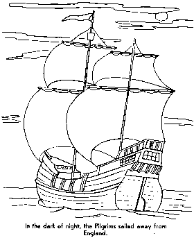 Coloring pages of Pilgrims