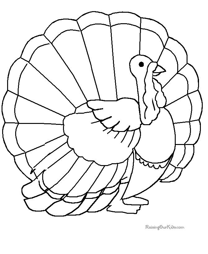 Farm turkey coloring page