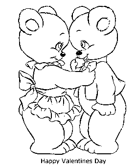 Coloring pages of Valentine´s Day Bears