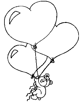 Valentine´s Day Bears coloring page