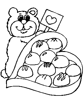 Valentine´s Day Bears coloring pages