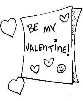 Valentines Card coloring page