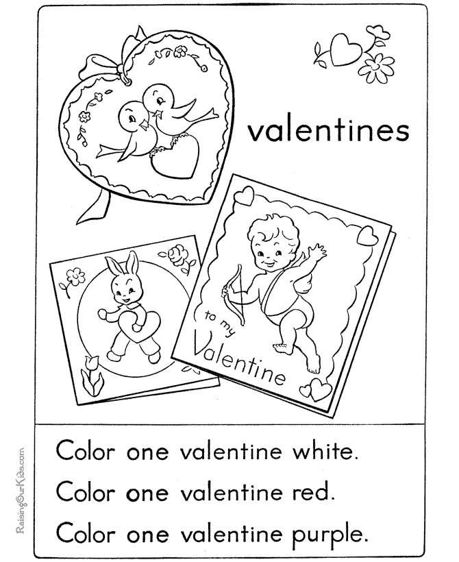 Color Sight Word Valentinefor kids