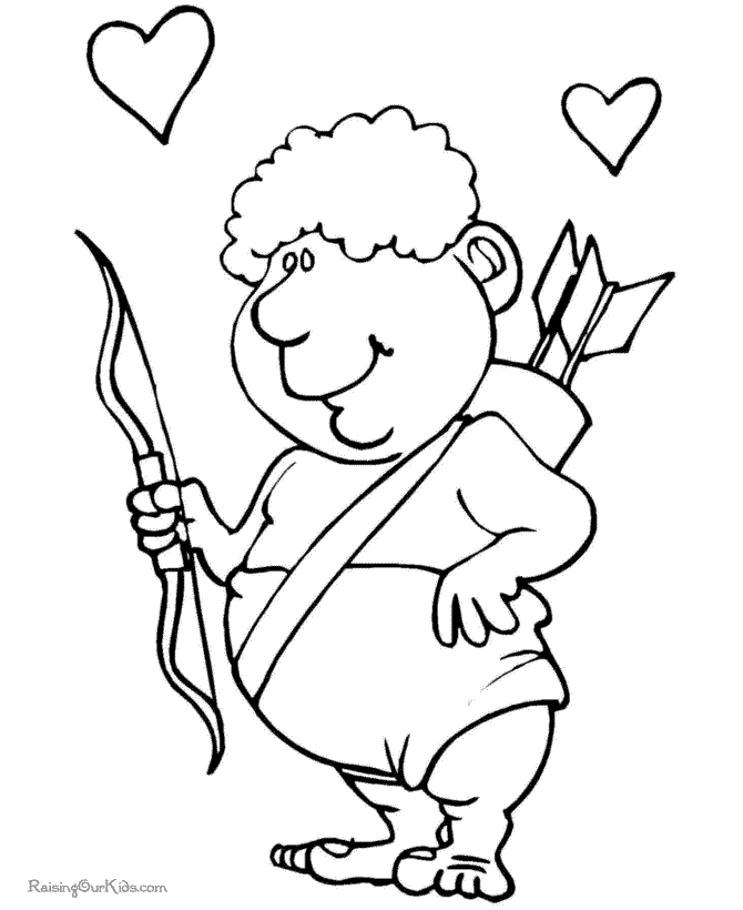 cupid coloring pages for kids