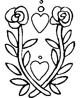 Free Valentine´s Day Flowers Coloring Page