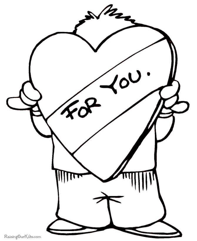 Happy Valentine´s Day Coloring Page for you