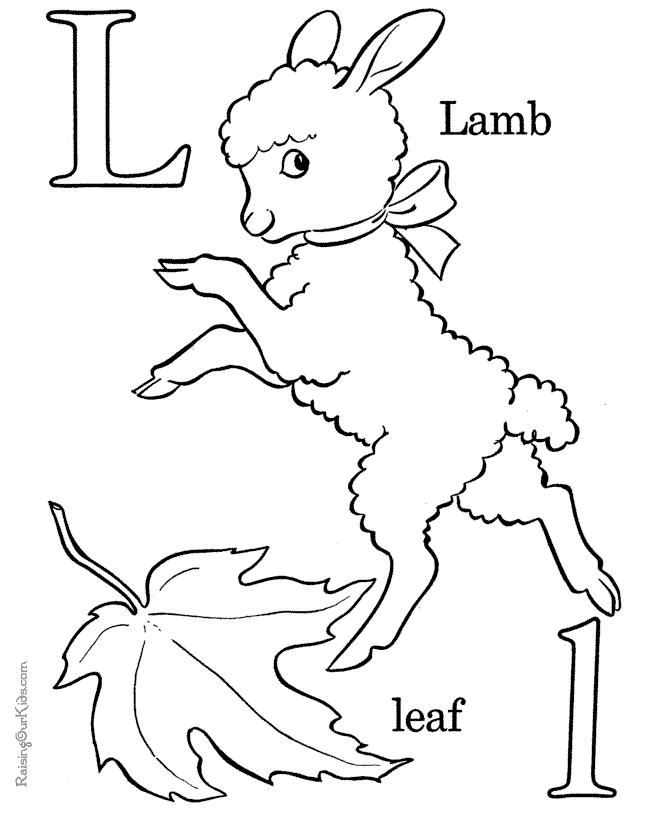 Ll Alphabet coloring page