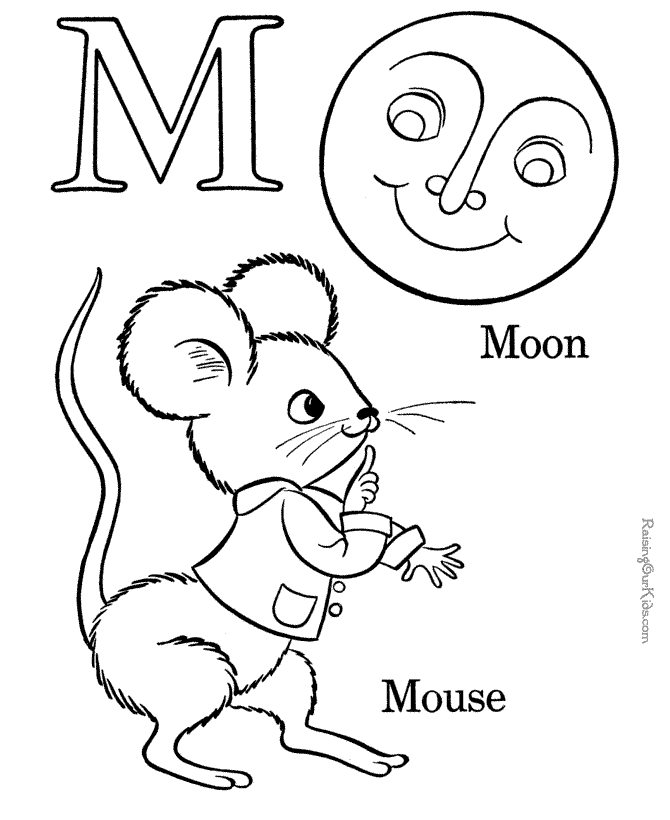 Mm Alphabet coloring page