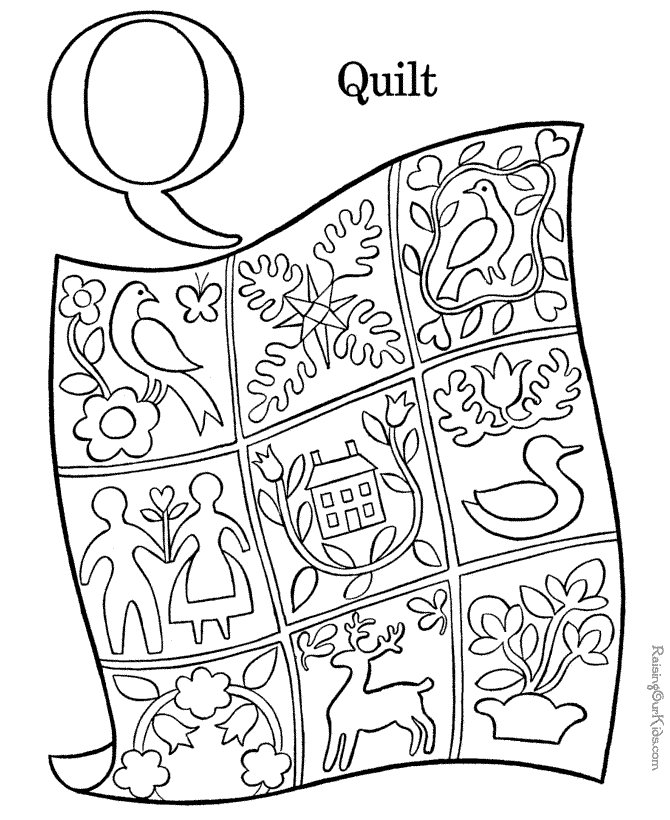 Qq Alphabet coloring page